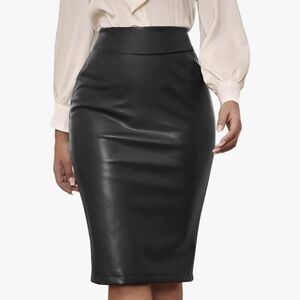 Pleather pencil skirt NWT